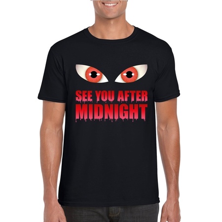 See you after midnight Halloween t-shirt black for men