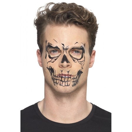 Skelet gezicht tatoeage