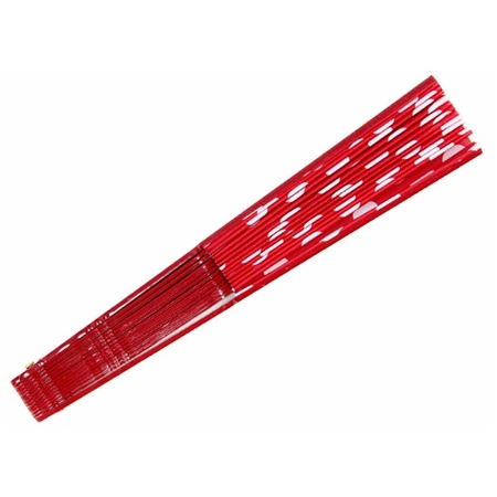 Spanish hand waver - red - plastic/polyester - 42 x 24 cm