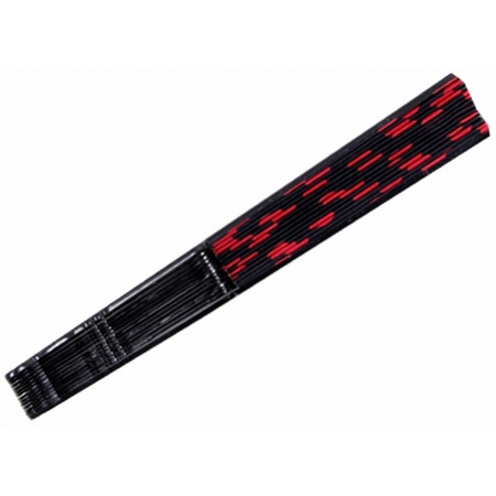 Spanish hand fan black with red dots