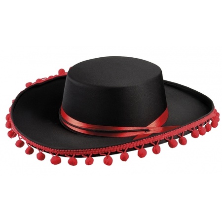 Spanish carnaval theme hat black