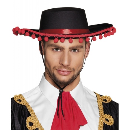 Spanish carnaval theme hat black