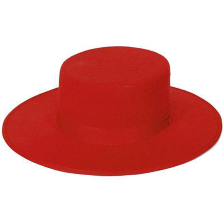 Spaanse verkleed hoed rood voor volwassenen
