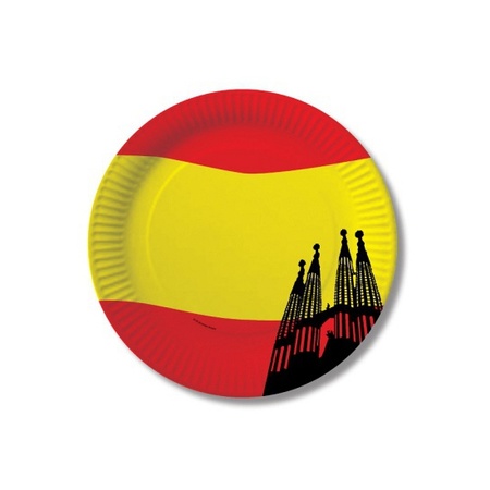 Tafel dekken versiering set vlag Spanje thema voor 40x personen