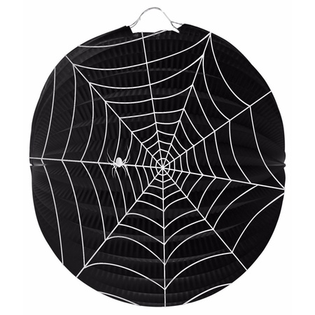 Bol lampion spinnenweb 22 cm halloween versiering