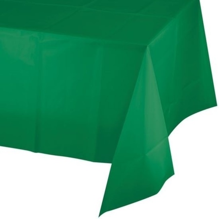 Tablecloth green 137 x 274 cm plastic