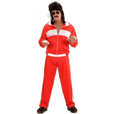 Training suit red and white for adults