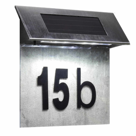 LED huisnummerbordje op zonne-energie