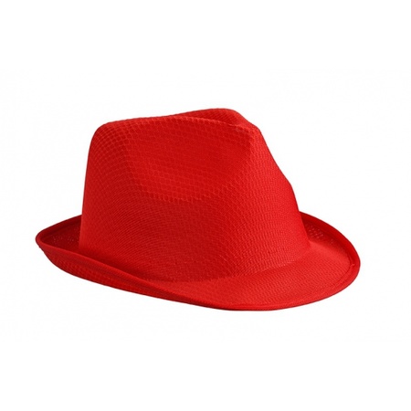 Voordelig hoedje rood polyester