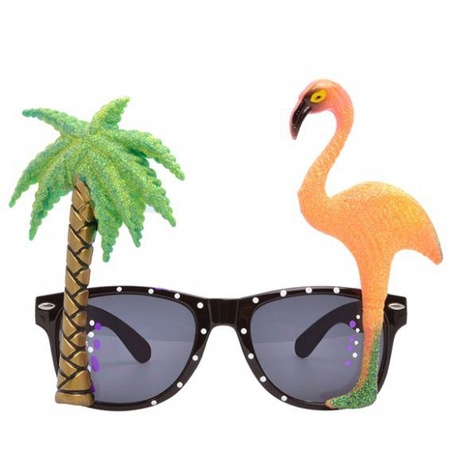 Tropical Hawaii party flamingo theme glasses 