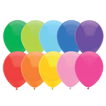 300x gekleurde party ballonnen 27 cm inclusief pomp