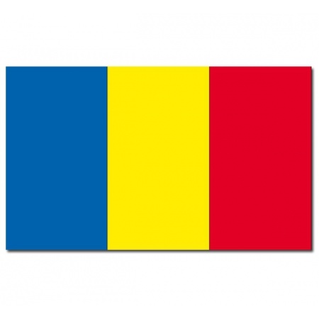 Gevelvlag/vlaggenmast vlag Roemenie 90 x 150 cm