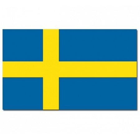 Gevelvlag/vlaggenmast vlag Zweden 90 x 150 cm