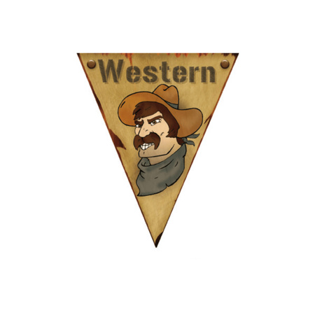 Wilde Westen themafeest vlaggenlijn Western
