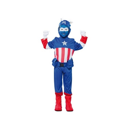 Blauwe superheld carnavalskostuum voor jongens