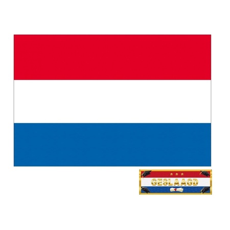 Voordelige geslaagd / afgestudeerd vlag van Nederland incl. gratis sticker
