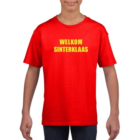 T-shirt  welkom Sinterklaas rood for kids 