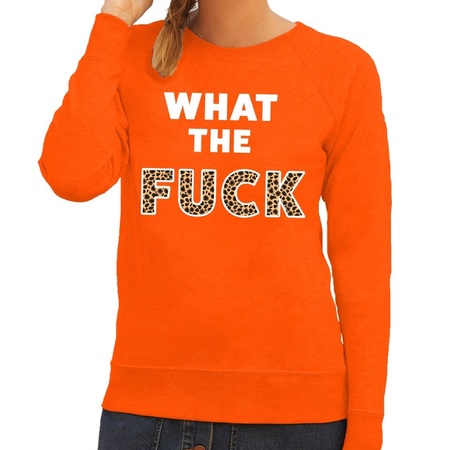 What the Fuck sweater orange women