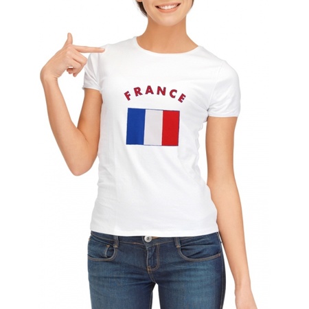 Franse vlag t-shirt voor dames