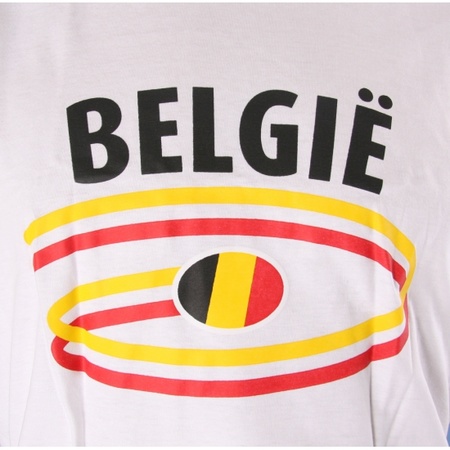 Belgie t-shirt met vlaggen print heren