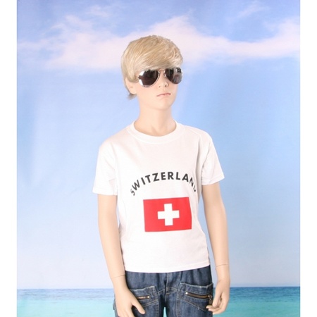 Zwitserse vlag t-shirts voor kinderen