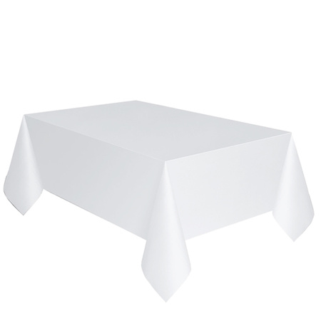 Feest versiering wit tafelkleed 137 x 274 cm papier