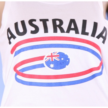 Australie tanktop voor dames met vlaggen print