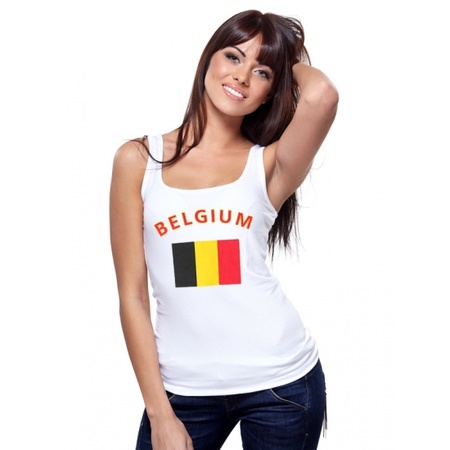 Belgische vlag tanktop / t-shirt voor dames