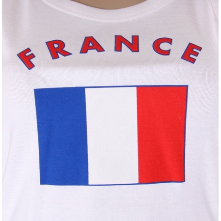 Franse vlag tanktop / t-shirt voor dames