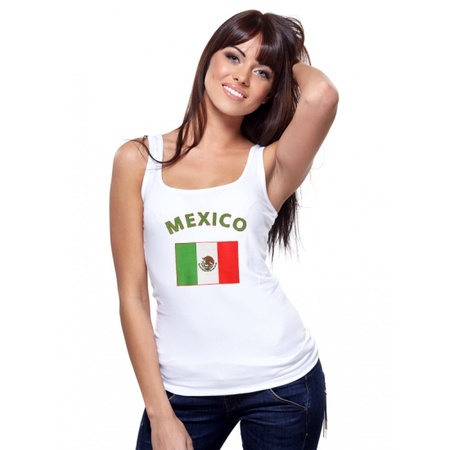 Mexicaanse vlag tanktop/ t-shirt voor dames