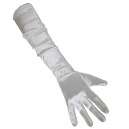 Lange gala handschoenen wit