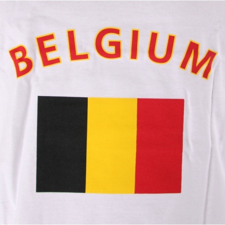 Mouwloos t-shirt met Belgische vlag