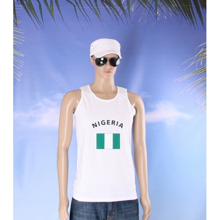 Mouwloos t-shirt met Nigeriaanse vlag