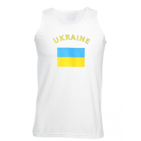 Mouwloos t-shirt met Oekraiense vlag mouwloos t-shirt