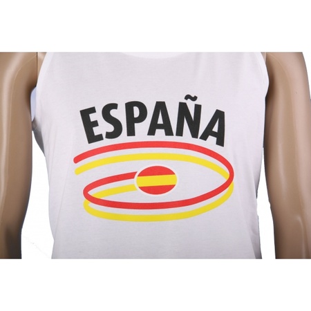 Spanje tanktop voor heren met vlaggen print