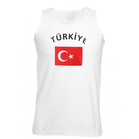 Mouwloos t-shirt met Turkse vlag