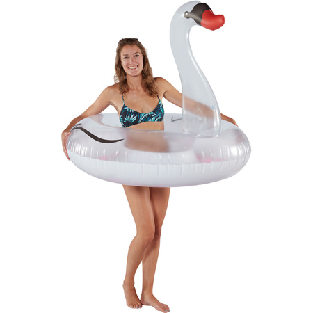 Waterspeelgoed witte zwanen zwemband/zwemring 120 cm voor jongens/meisjes/kinderen en dames/heren/volwassenen | Fun en