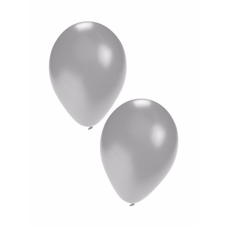 200x Zilveren feest ballonnen