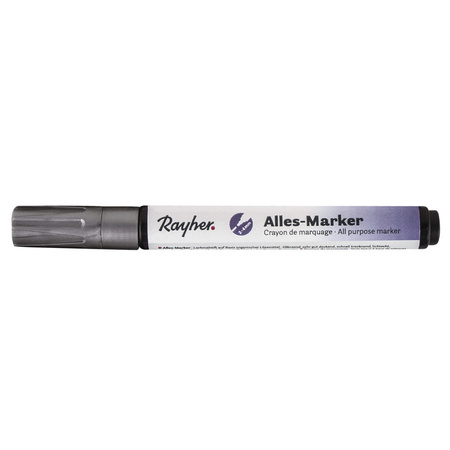 Silver marker pen with thick point