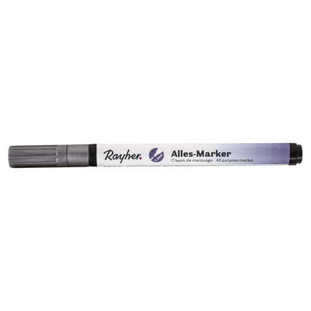Silver marker pen with thin point