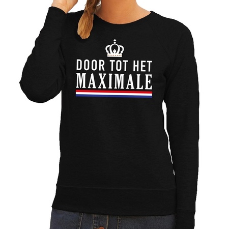 Door tot het Maximale sweater zwart dames