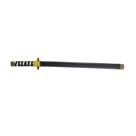 Plastic zwart/goud ninja/ samurai zwaard 60 cm