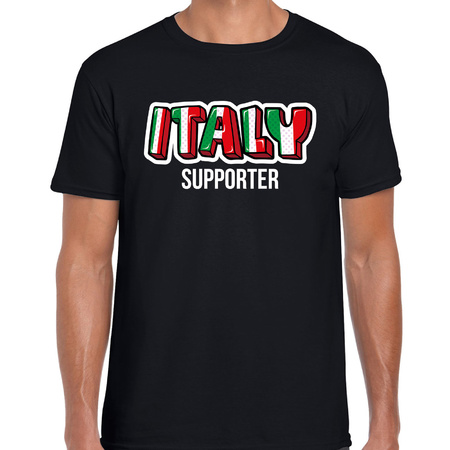 Zwart fan shirt / kleding Italy supporter EK/ WK voor heren