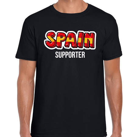 Zwart fan shirt / kleding Spain supporter EK/ WK voor heren