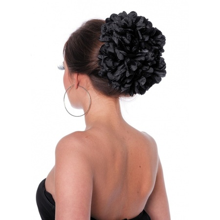 Spaanse flamenco bloem klem zwart