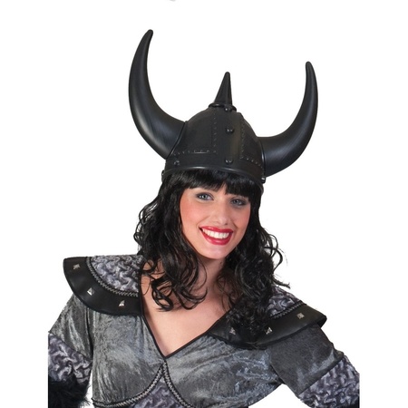 Zwarte viking helmen volwassenen 59 cm